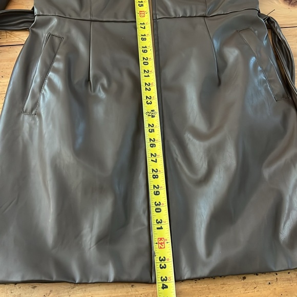 Brown Faux Lether Jacket by egreis size M - Picture 9 of 17